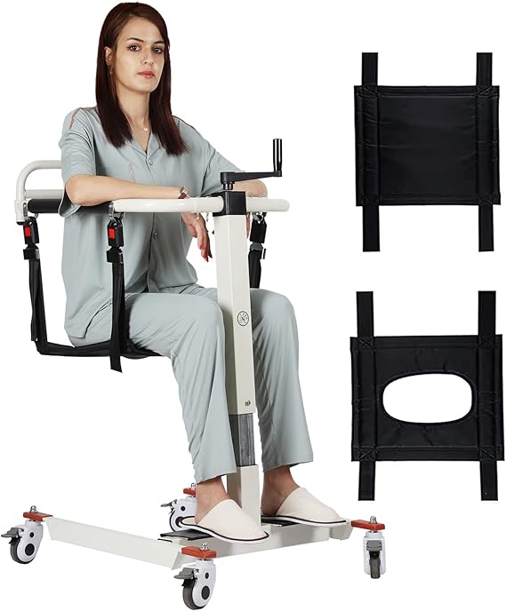 Patient Lift Transfer Chair, Patient Lift for Home Patient Lift Aid, Wheelchair Lifts for Car, Shower Chair with Seat Cushions, Chair Lift Assist Devices for Seniors, 275 Lbs