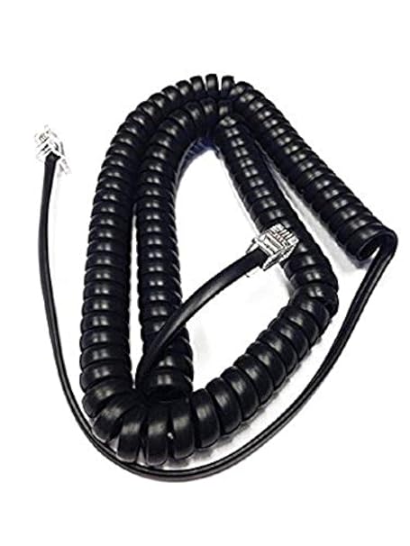 The VoIP Lounge 12 Foot Black Handset Cord for Panasonic Landline Phone | 12 Feet Fully Stretched 20 inches coiled