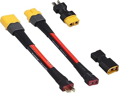 2 Pairs XT60 Male to T Male & XT60 Female to T Female Adapter Kit 1 Pair with RedBlack 12AWG 10cm4 Silicone Wire  1 Pair Connectors Only, RC Drone LiPo Battery Power Adapter with Sheath Housing