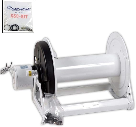 Hannay Reels E1520-17-18LT Electric Rewind 12V Hose Reel with 1/2-Inch Super Swivel Repair Kit (Bundle, 2 Items)