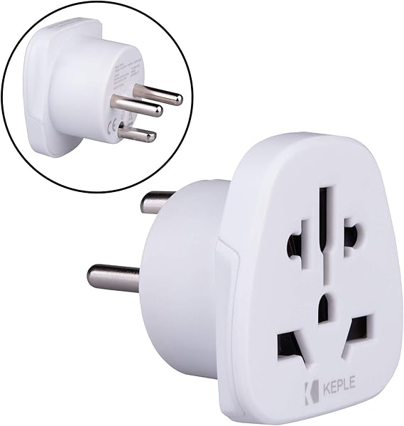 Denmark Travel Adapter Type K Plug – Keple Denmark & Greenland Adaptor for UK, US, EU, AU and Worldwide Devices | 3-Pin Danish Socket Power Adapter for Travel and Business Use
