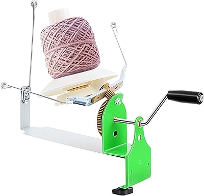 Wanlecy Heavy Duty Metal Yarn Fiber Wool Ball Winder Hand Operated 300g10 Ounce Capacity