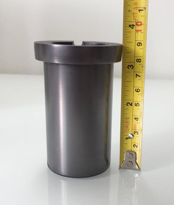 OTOOLWORLD 99.9% Pure Graphite Crucible Metal Melting Gold Silver Scrap Casting Ingot Mould (1kg Graphite Crucible)