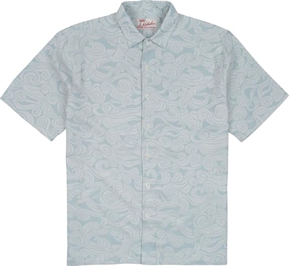 Kahala Men's Makani NUI Jacquard Short Sleeve Hawaiian Aloha Shirt