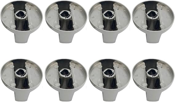 8 Pack Stove Knobs, 6mm Metal Rotary Gas Range Switch Control Burner Knobs Replacement for Gas Range Oven Stove