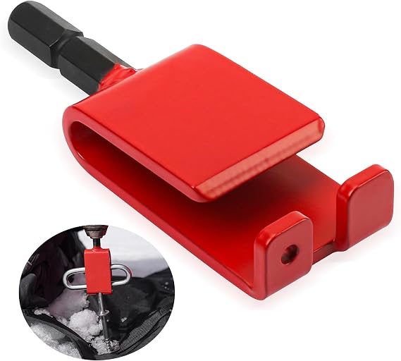 43416 Anchor Install Adapter Compatible with Eskimo Auger,Ice Anchor Drill Adapter for Setting Up Ice Fishing Shelter Tent,Red Ice Fishing Tent Accessories