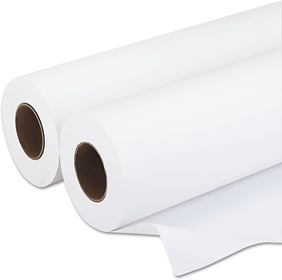 PM Company 09118 Amerigo Wide-Format Paper, 20 lbs., 3" Core, 18"x500 ft, White (Case of 2)