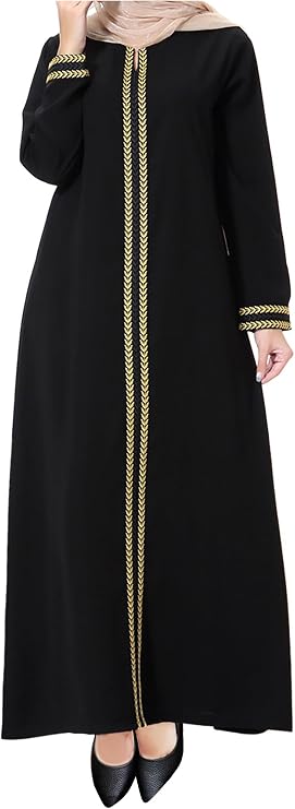 WSPLYSPJY Embroidered Abaya Muslim Dresses for Women Prayer Robe