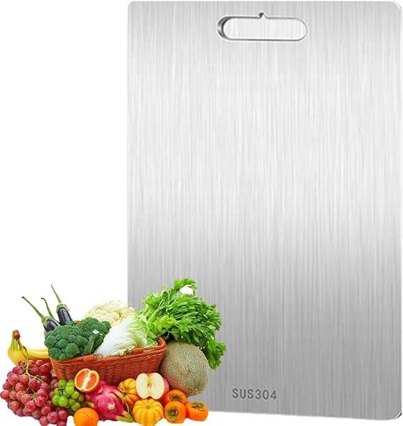 Titanium Cutting Board,Easy Cleaning Double-Sided Knife-Friendly Chopping Boards for kitchen (18 x 12 in)
