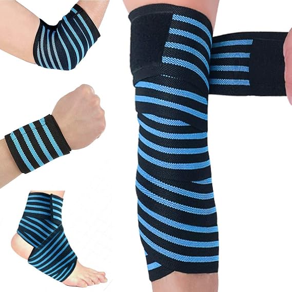 Knee Support Compression Bandage Brace for Legs, Plantar Fasciitis, Stabilising Ligaments, Joint Pain, Squat, Basketball, Running, Tennis, Soccer, Football, Black