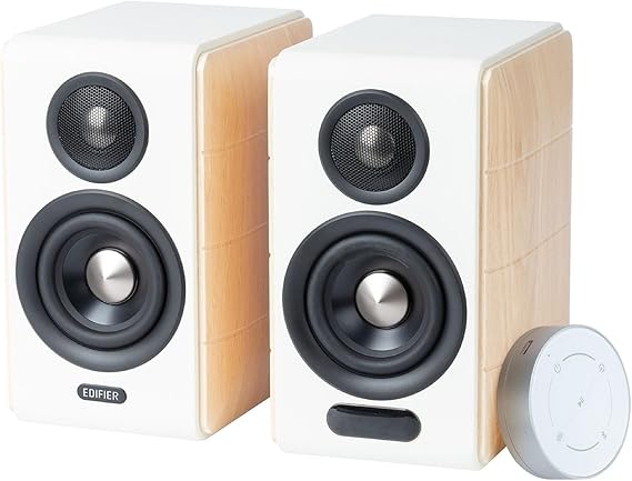 Edifier S880DB MKII Hi-Fi Bookshelf Speakers, 88W RMS, White | Premium 2.0 Active Speaker System, Hi-Res Audio with LDAC, Bluetooth/USB-C/Optical/Coaxial/RCA Inputs, Subwoofer Output