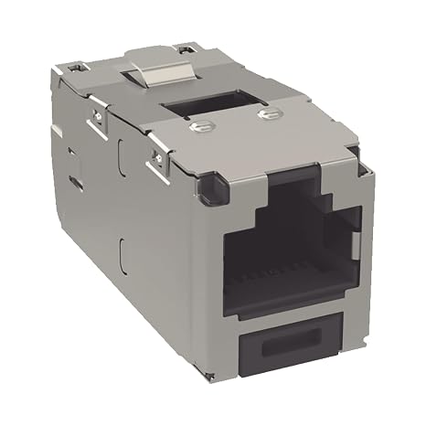 Panduit CJS688TGY Category-6 8-Wire TG-Style Shielded Jack Module, Black