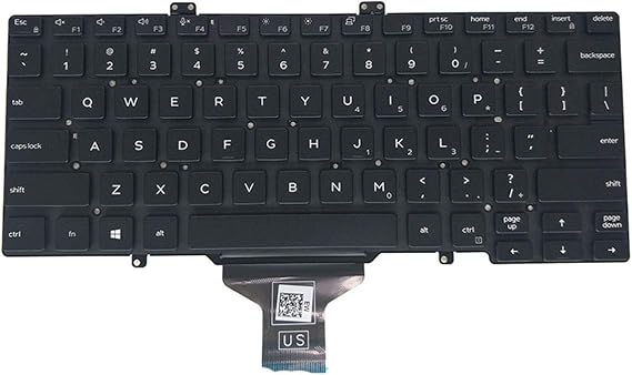 US English USA Keyboard for Dell Latitude 5400 5401 7400 3400 Black no Frame Specs 0GY5TC GY5TC CN-GY5TC 0GY5TC-DFH00