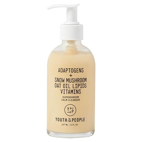 Youth To The People Adaptogen Cleanser - Supershroom Calming Face Wash | Hydrating Facial Cleanser for Dry/Sensitive Skin - Reduce Redness, Soften Rough Skin Texture, Soothe Stressed Skin, Vegan