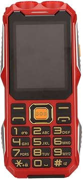 Zunate 2G Rugged Phone Unlocked, Cell Phone for Seniors, Kids, 16800mAh, SOS Button, Flashlight, Dual SIM, Loud Voice, 2.4" ScreenRed