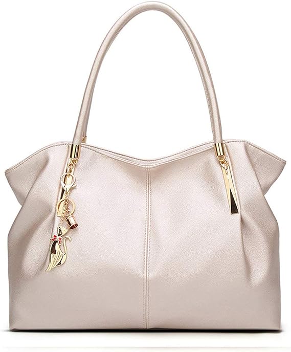 BUKESIYI JP77218 Women's Handbag, Pochette Tote, Mini Shoulder, Crossbody Sling Shoulder Hand Bag for Women, PU Leather, white off-white