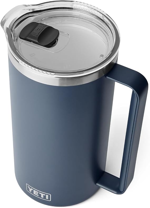 YETI Rambler 64 oz Pitcher, Vacuum Insulated, Stainless Steel with MagSlider Lid, Navy