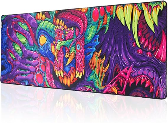 META PCS - Hyperbeast Extended Gaming Mousepad - Full Desk Coverage - Smooth Polyester - Anti-Slip Rubber, Durable - Waterproof | Full-Color