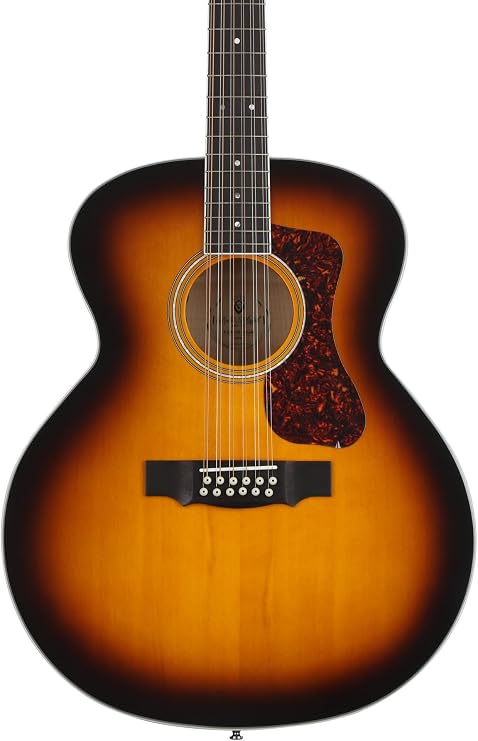 Guild F 2512E Jumbo 12 String AE Guitar Antq Brst