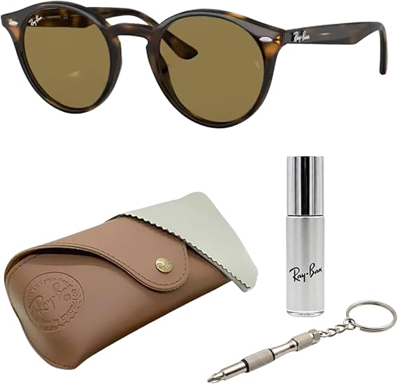 Ray-Ban RB2180 Round Shape Sunglasses with Official Eyewear Kit