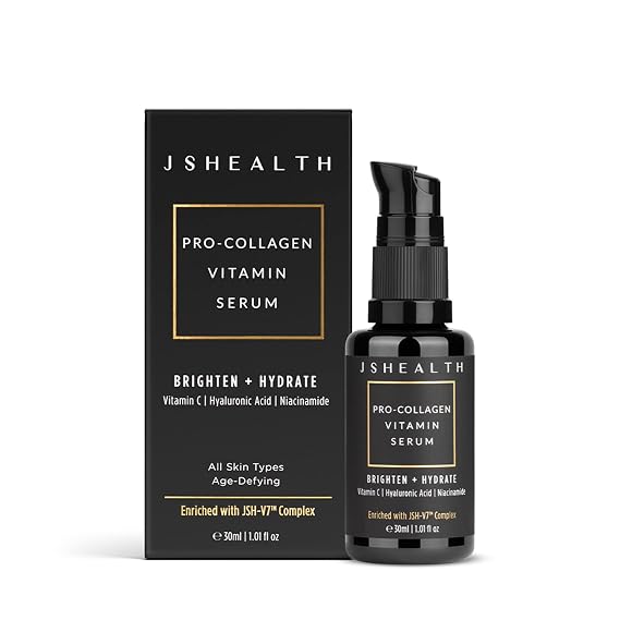 JSHealth Vitamin C Serum for Face. 9% Stable Vitamin C with Hyaluronic Acid, Niacinamide. Brightening, Anti-Aging. Dermatologist Tested. Vegan (1.01 fl oz)
