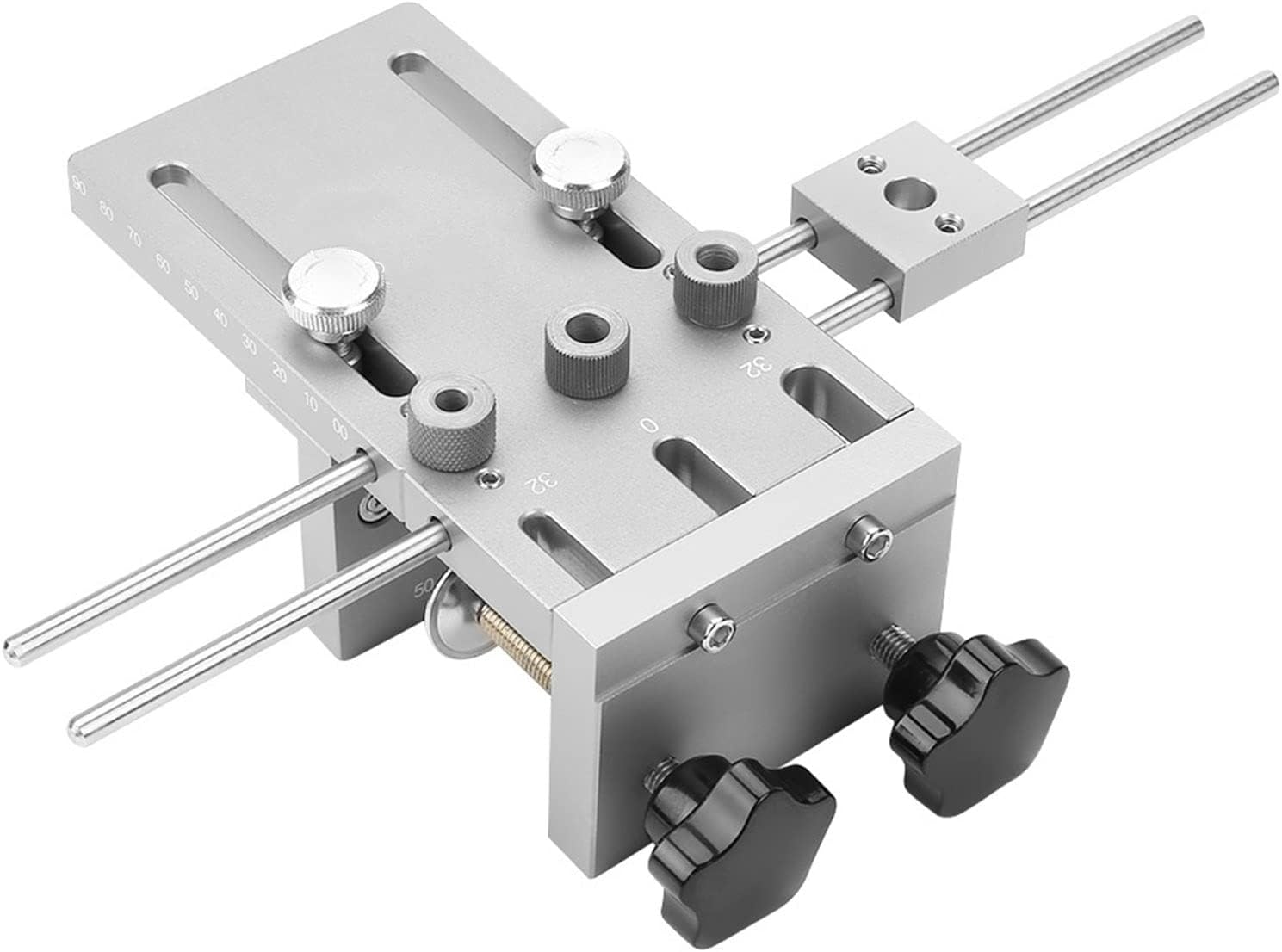 Self Centering Dowel Jig Jig, Long Service Life Dowel Drill Conductor, Drill Localization, Precision Drills With Special Clamp Plate For Woodworking