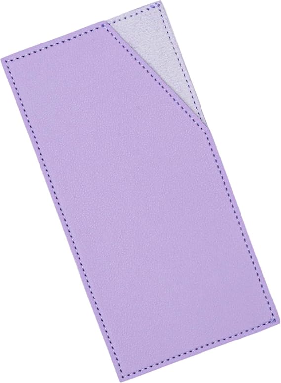 Cash Envelopes PU Leather Budget Envelope Credit Card Holder Reusable Money Clip for Budgeting Wallet Women Men Bill Receipt Coupon Organizer (Purple)