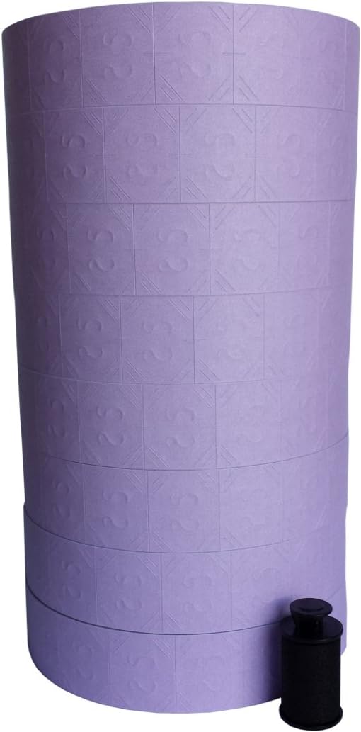 Labels for Monarch 1136 and 1138 Label Gun, Purple, Lavender, one Sleeve = 8 Rolls with Ink Roller