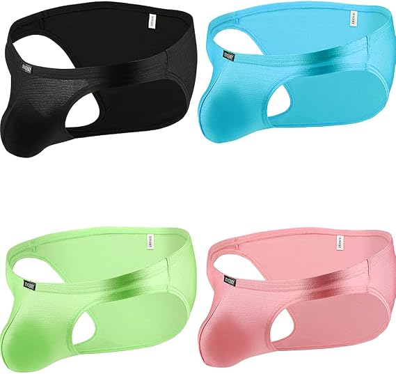 iKingsky Men's Big Pouch Briefs Sexy Bulge Underwear High Stretch Low Rise Mens Under Panties