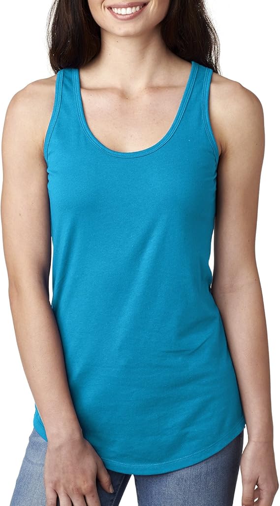NEXT LEVEL APPAREL Women's The Ideal Quality Tank Top, Turquoise, X-Large