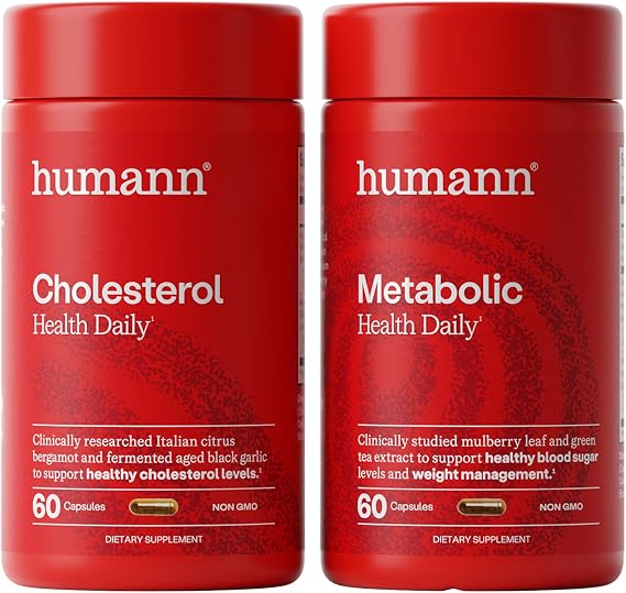 HumanN Cholesterol & Metabolic Health Daily Bundle, Cholesterol & Metabolic Balance Supplements, 120 Count