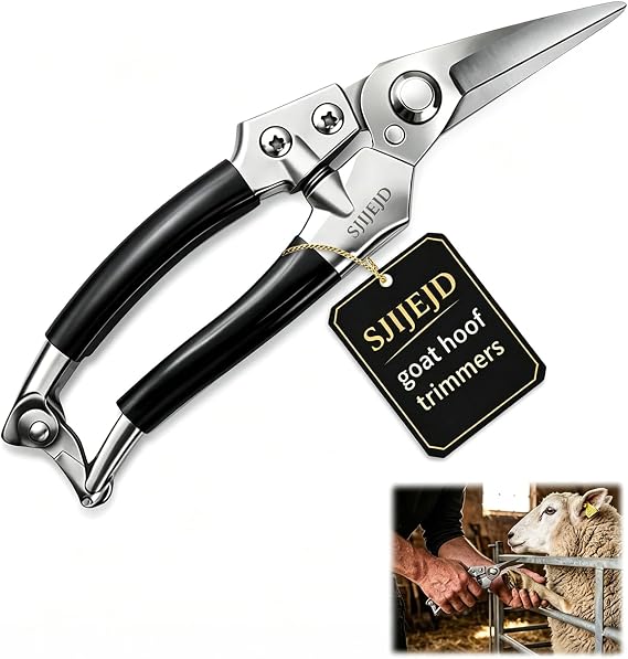 Goat Hoof Trimmers, Sheep Shears, Hoof Kit, Farrier Tools, Nippers, Horse Grooming Supplies Hoof Accessories Versatile Hoof Wire and Pipe Cutting Tool for Livestock Silver (1pack)