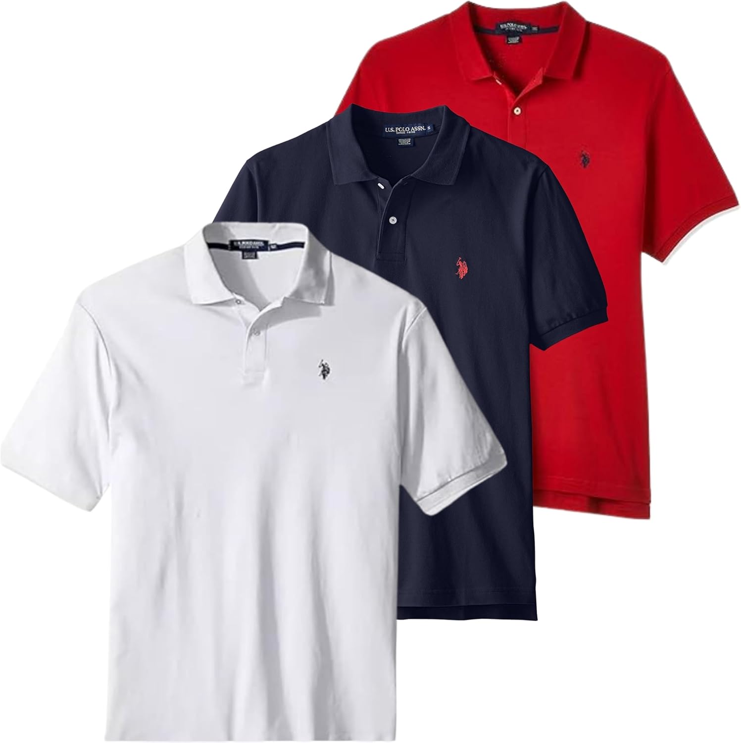 U.S. POLO ASSN. mens Solid Interlock Polo Shirt Polo Shirt
