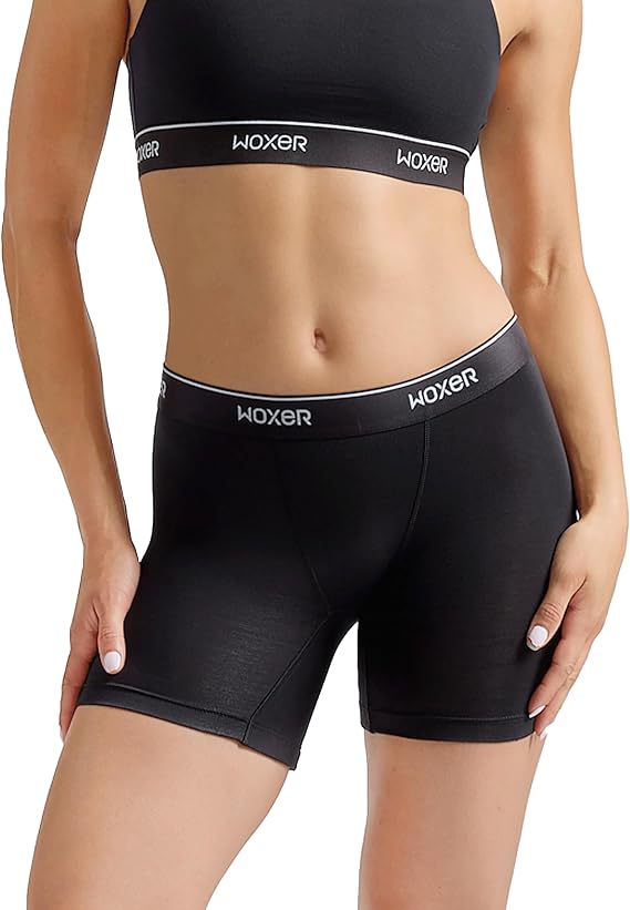 Woxer Boxer Shorts for Women - 5" Baller Boy Shorts Underwear, Soft Modal, Chafe Free - Breathable & Moisture-Wicking