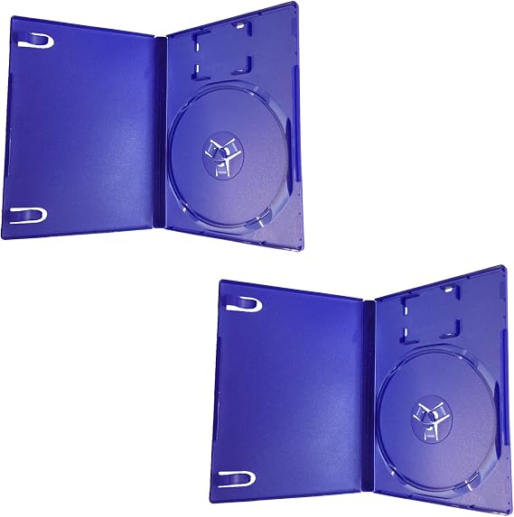 Game case for Sony PS2 Disc empty PlayStation 2 retail box replacement - 2 pack blue | ZedLabz