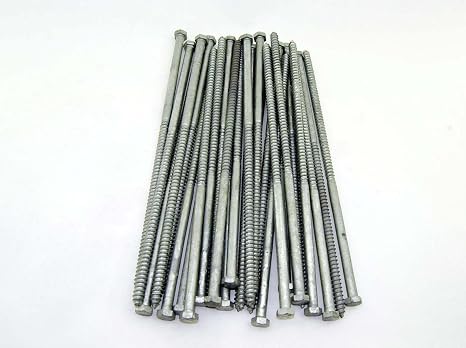 (30) Galvanized Hex Head 3/8 x 12 Lag Bolts Wood Screws