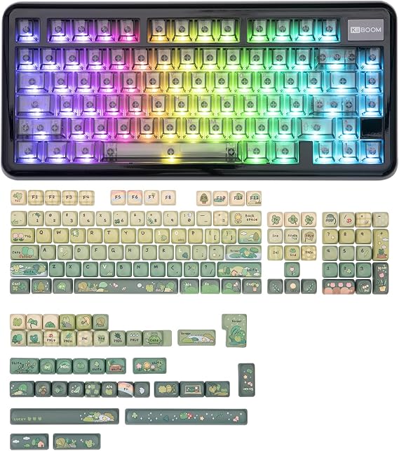 KiiBoom Phantom81 Lite 75% Gasket Mechanical Keyboard with Rainy Froggy Day Keycap Set