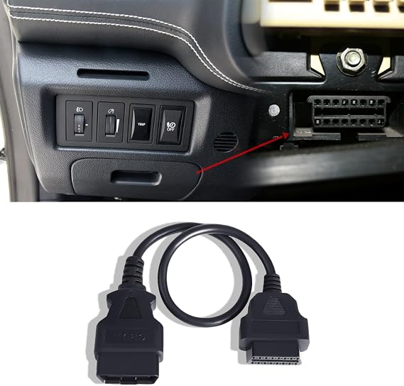 1PC Scanner Connector,12 Pin OBD1 to OBD2 16 Pin Adapter | OBD1 to OBD2 Adapter, Scanning Diagnostic Extension Tool Cable Connector, for Vehicle Data Reading, Fits Most Cars