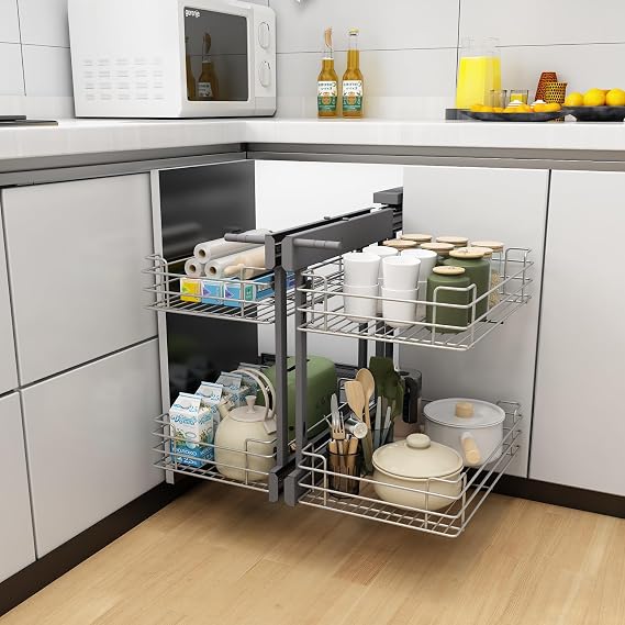 VADANIA Blind Corner Pull Out Organizer, 800mm Left/Right Compatible
