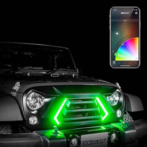 XKGLOW XK-Grill-JK1 XKCHROME LED Grill Kit for JK Wrangler