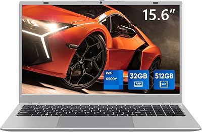 Laptop, 32GB RAM512GB SSD, 15.6 inch FHD Display, Intel 6500Y Processor Notebook Computer for School, Business, Support 2.4G5G Hz WiFi, BT