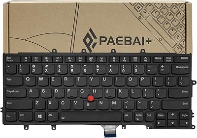 PAEBAI Replacement Laptop Keyboard Backlit for Lenovo ThinkPad X270 01AV519 01AV530 04X0196 SN20K79593, with Frame Pointer Backlight US Layout