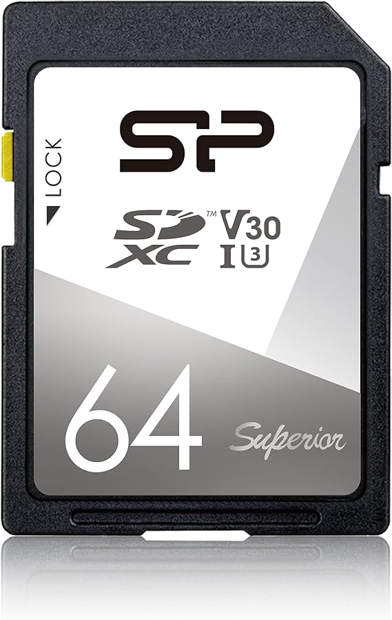 Silicon Power 64GB UHS-1 U3 V30 Superior SDXC Memory Card