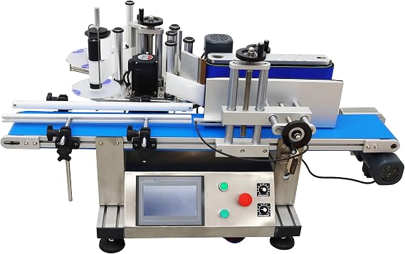 TECHTONGDA Automatic Round Bottle Labeling Machine with Conveyor Bottle Diameter 1.5-3.9inch