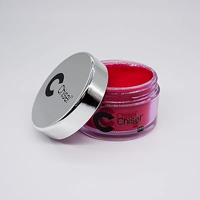 Fiico Chisel Nail Art - Solid 2oz Solid 56 - Nail Dip Powder - Red - Glossy
