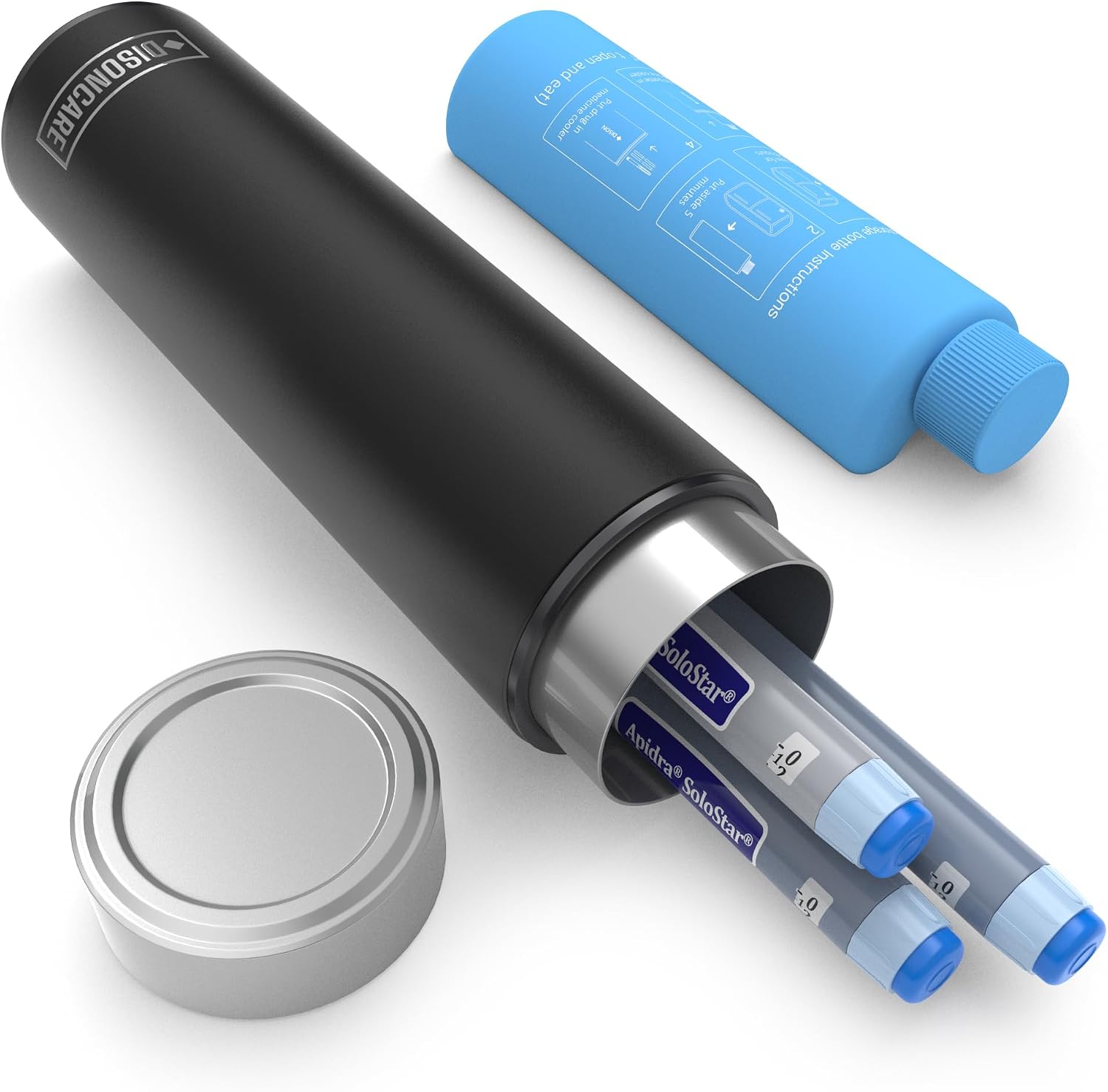 DISONCARE 60H 3 Insulin Pens Cooler Travel Case Medicine Cooler for Travel TSA Approved