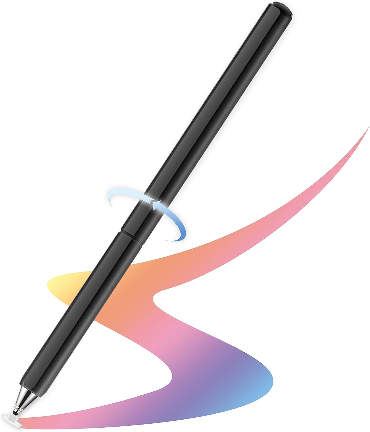 Universal High Sensitive & Precision Capacitive Disc Tip Touch Screen Pen Stylus for iPhoneiPadProSamsungGalaxyTabletKindleComputerFireTablet Black