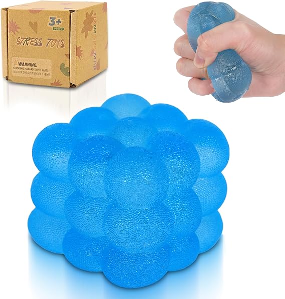 Squeeze Toys Thickened and upgraded version, 1.97in Durable Fidget Toy with Sturdy Design, Sensory Play for Stress Release, Autism-Friendly, Suitable for Ages 3+ and Adults (Blue)