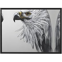 WXXWXD Sketching an eagle Black Frame Decorative Painting Modern Art Decoration Suitable for living rooms bedrooms and offices