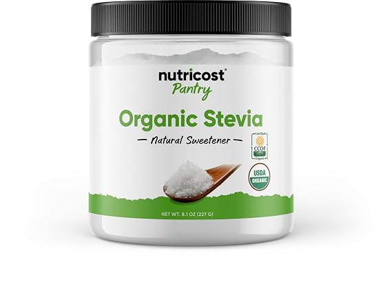Nutricost Pantry Organic Stevia, Natural Sweetener, 8 oz, Gluten-Free | GMO-Free